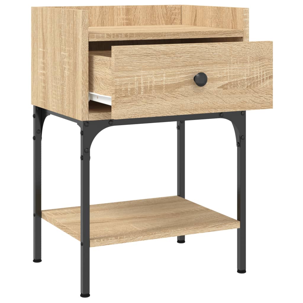 vidaXL Bedside Table Sonoma Oak 40.5x31x60 cm Engineered Wood