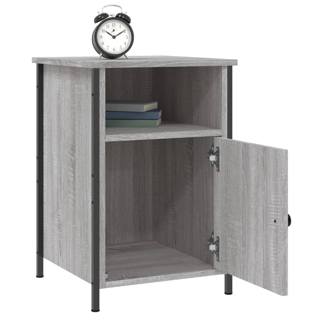 vidaXL Bedside Cabinet Grey Sonoma 40x42x60 cm Engineered Wood