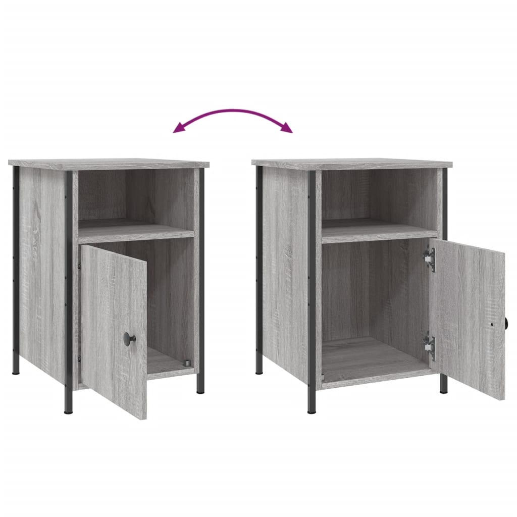 vidaXL Bedside Cabinet Grey Sonoma 40x42x60 cm Engineered Wood