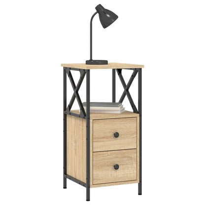 vidaXL Bedside Cabinets 2 pcs Sonoma Oak 34x35.5x70 cm Engineered Wood