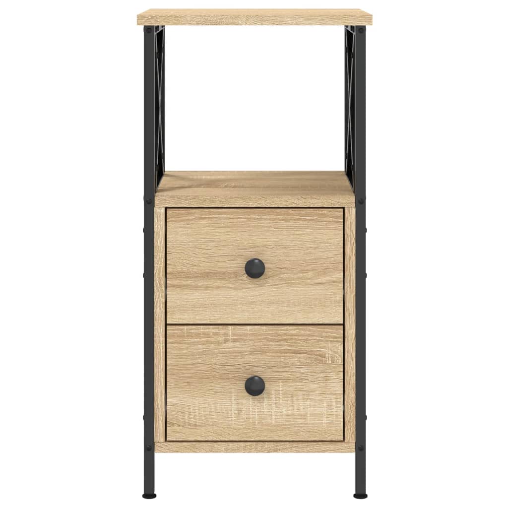 vidaXL Bedside Cabinets 2 pcs Sonoma Oak 34x35.5x70 cm Engineered Wood