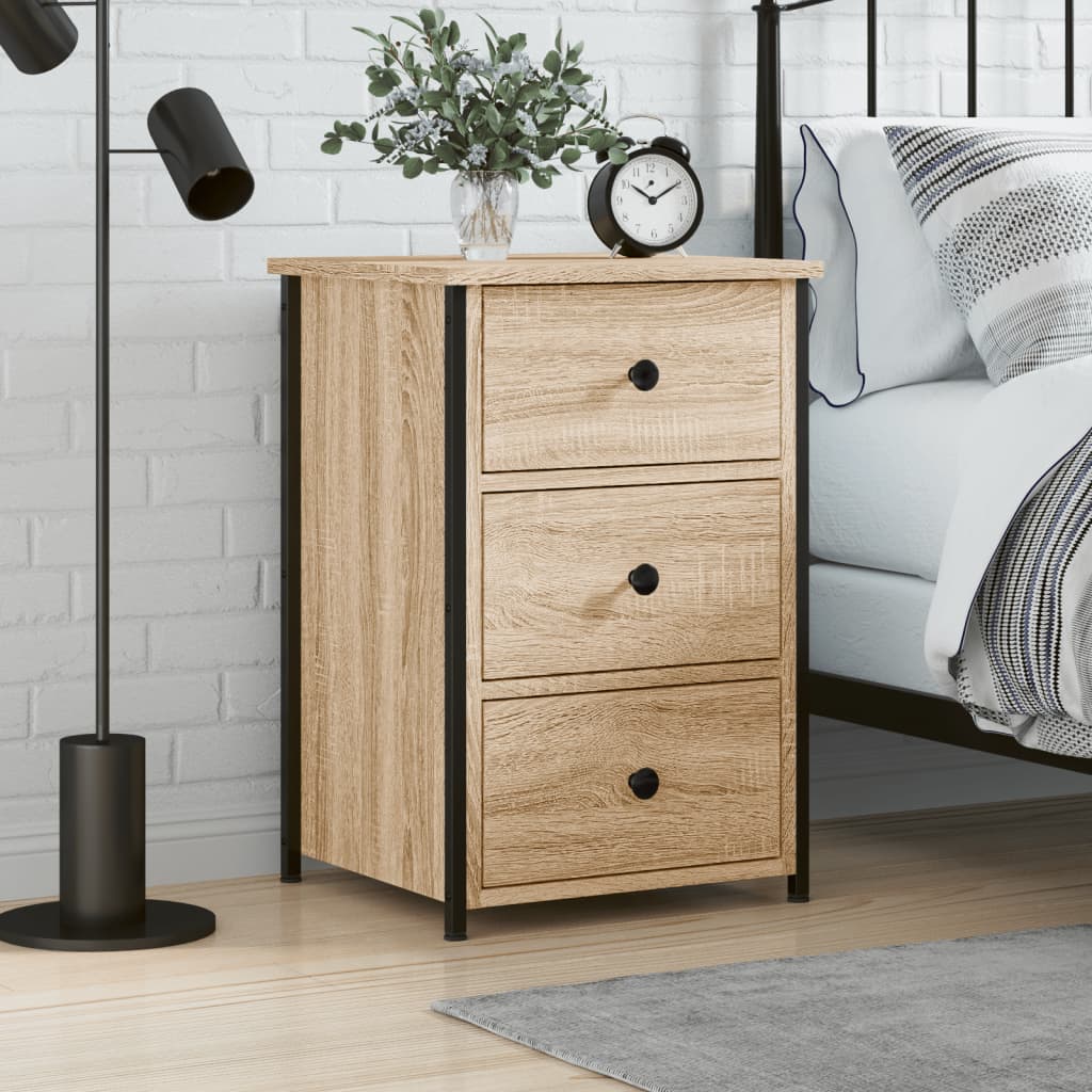 Bedside Cabinets 40x36x60 cm Engineered Wood Sonoma oak 1