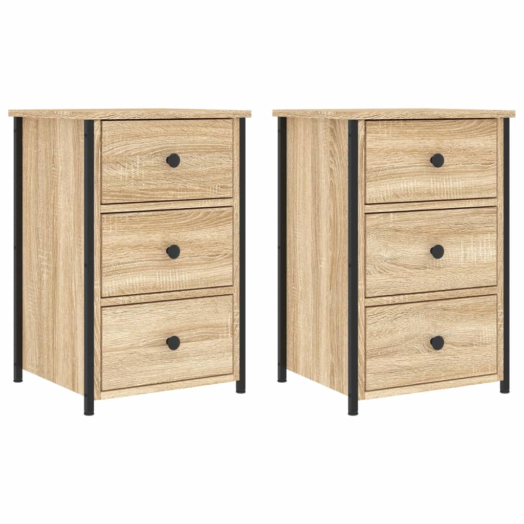 Bedside Cabinets 40x36x60 cm Engineered Wood Sonoma oak 2