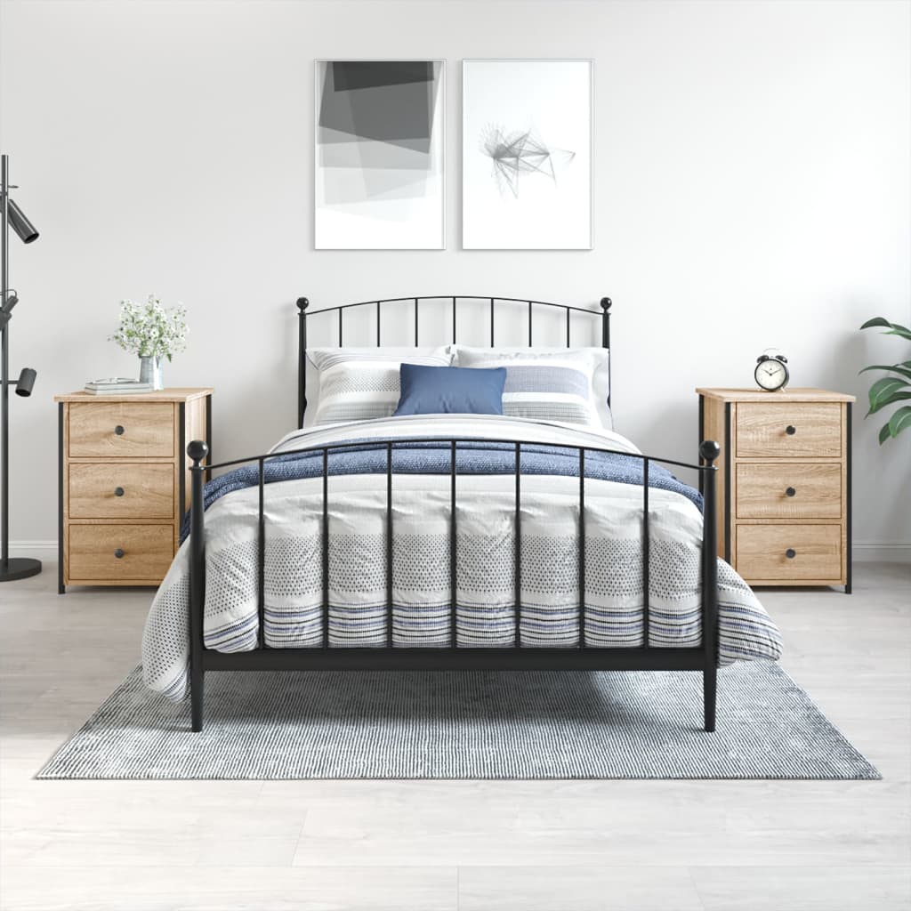 Bedside Cabinets 40x36x60 cm Engineered Wood Sonoma oak 2