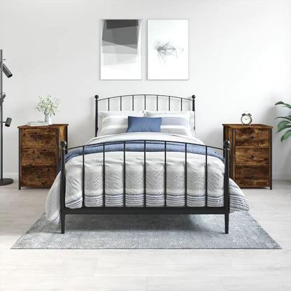 Bedside Cabinets 40x36x60 cm Engineered Wood Smoked oak 2