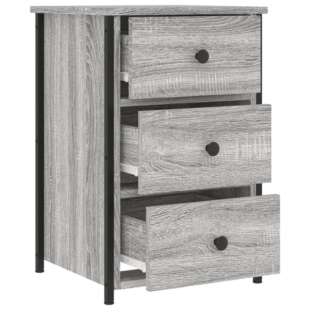 vidaXL Bedside Cabinet Grey Sonoma 40x36x60 cm Engineered Wood