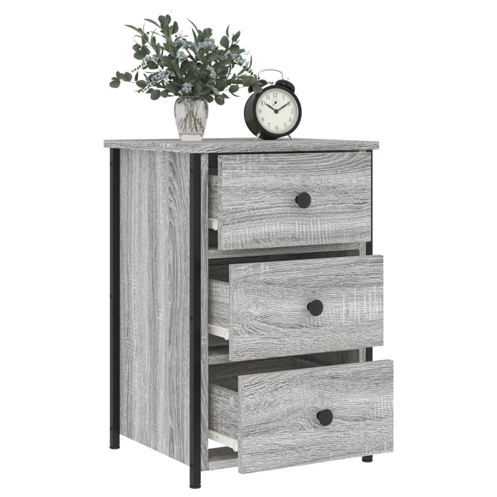 vidaXL Bedside Cabinets 2 pcs Grey Sonoma 40x36x60 cm Engineered Wood