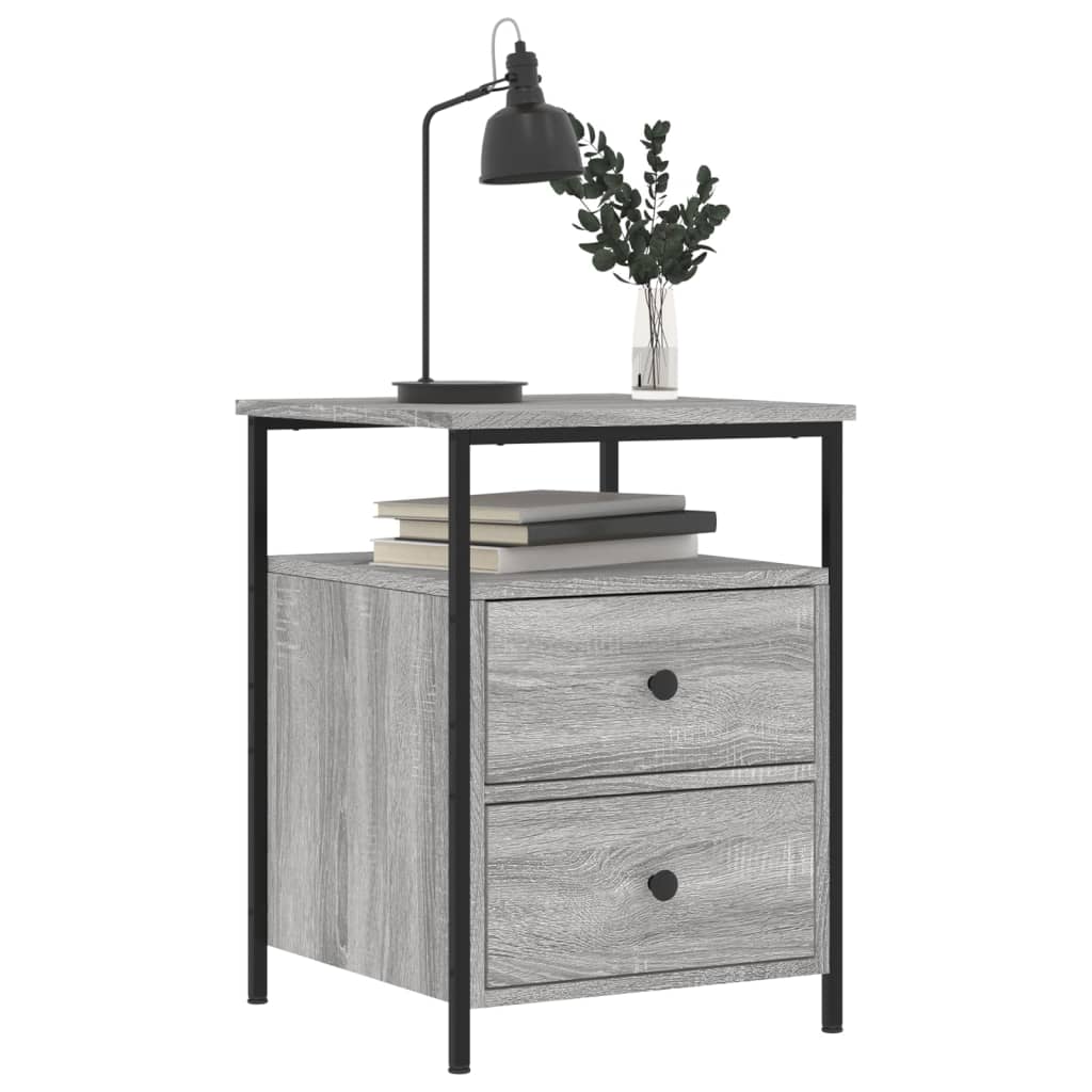 vidaXL Bedside Cabinet Grey Sonoma 44x45x60 cm Engineered Wood