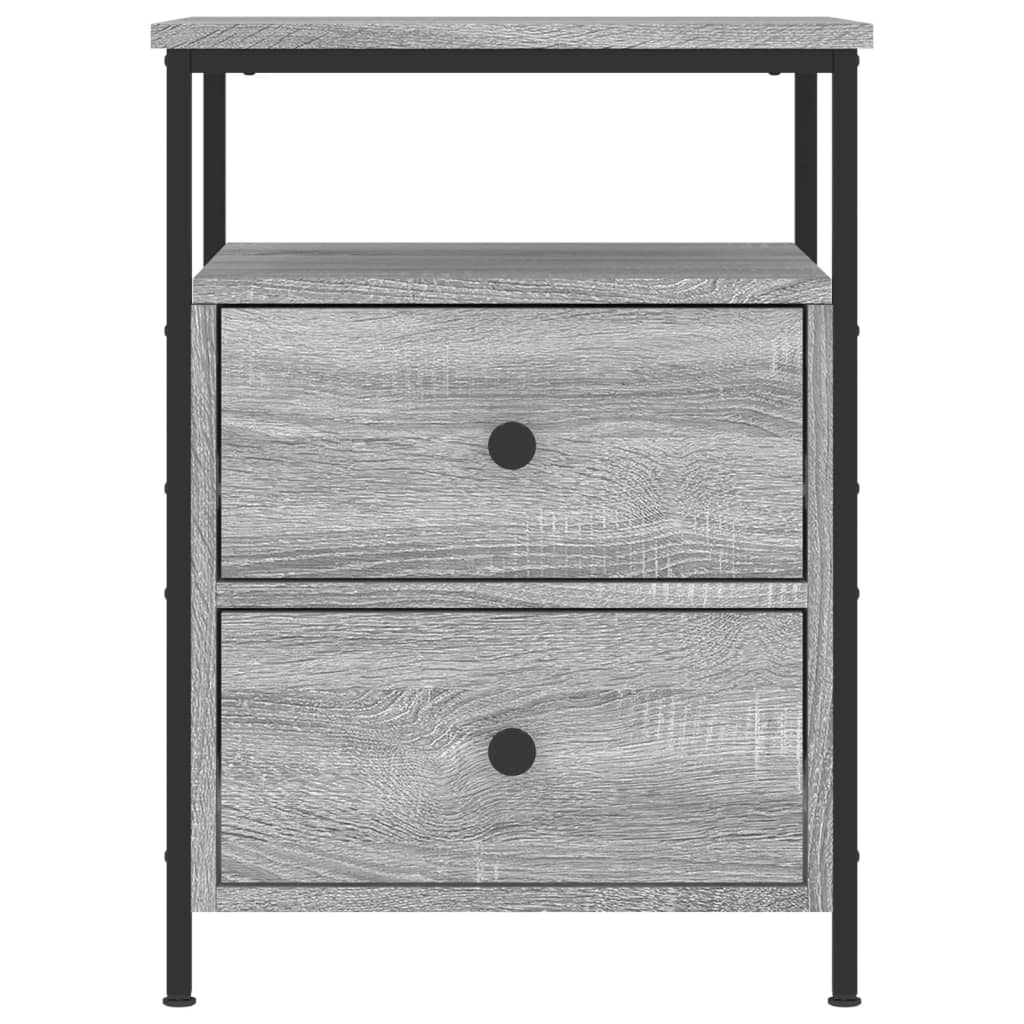 vidaXL Bedside Cabinet Grey Sonoma 44x45x60 cm Engineered Wood