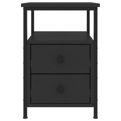 vidaXL Bedside Cabinets 2 pcs Black 34x35.5x50 cm Engineered Wood