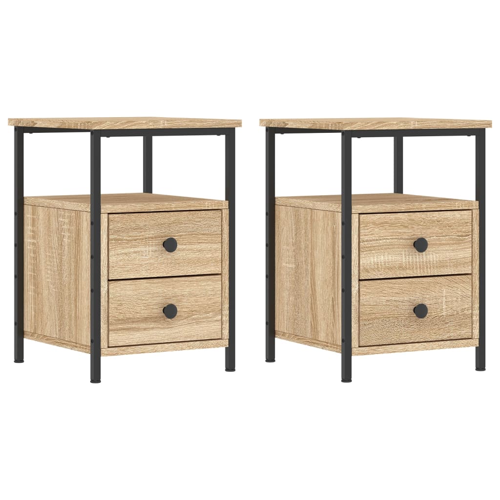 Bedside Cabinet 34x35,5x50 cm Engineered Wood Sonoma oak 2