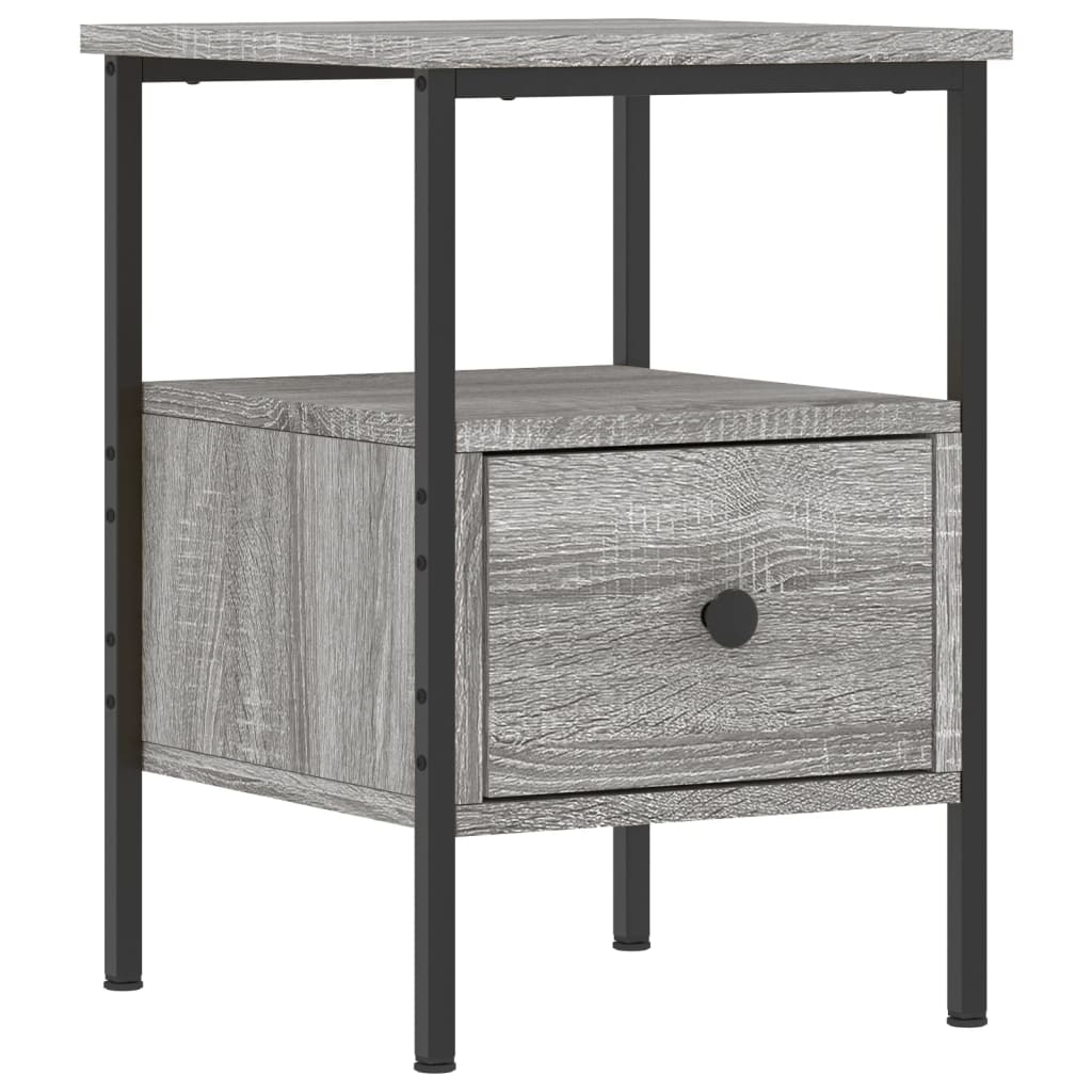 vidaXL Bedside Cabinet Grey Sonoma 34x36x50 cm Engineered Wood