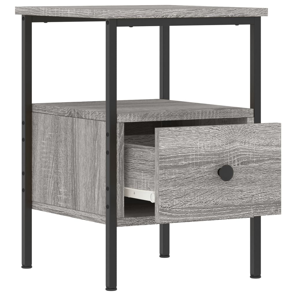 vidaXL Bedside Cabinet Grey Sonoma 34x36x50 cm Engineered Wood