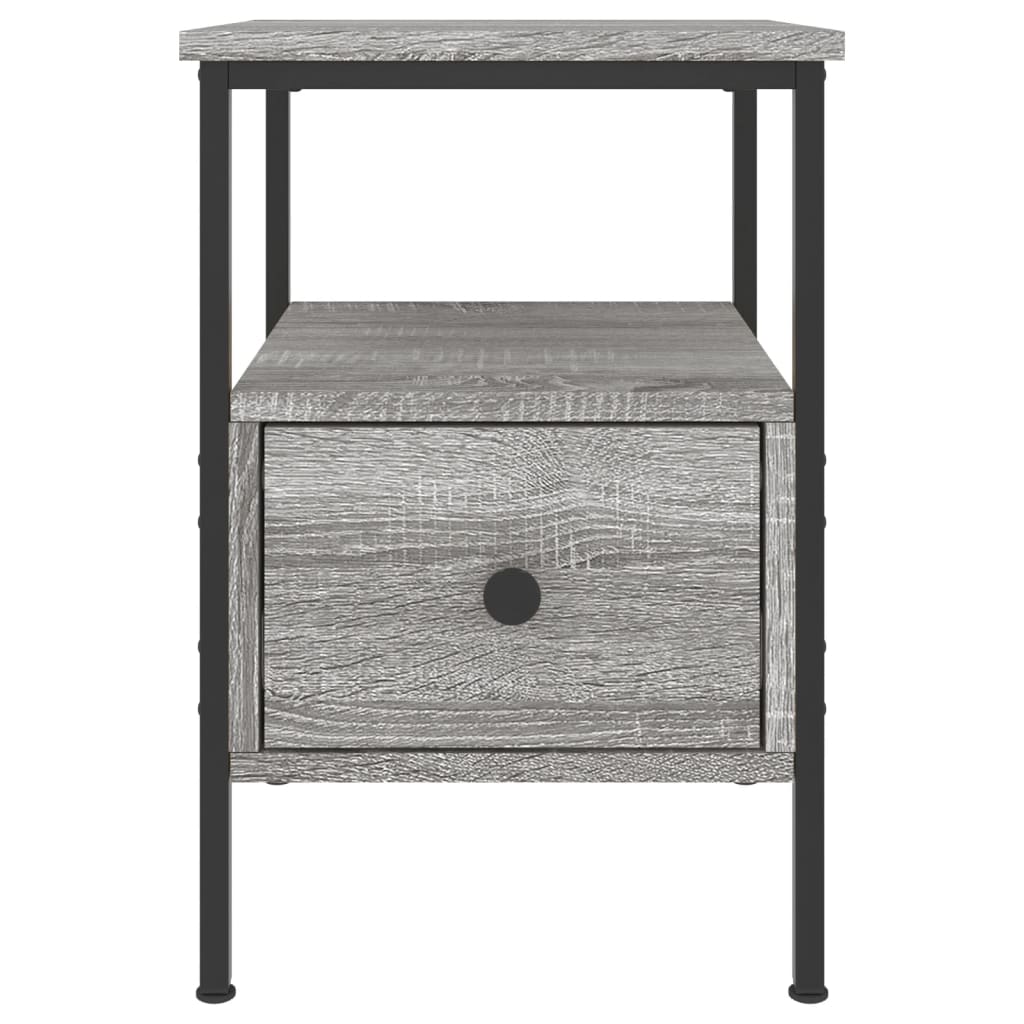 vidaXL Bedside Cabinet Grey Sonoma 34x36x50 cm Engineered Wood