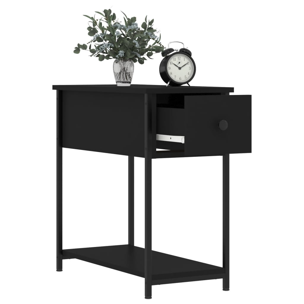 vidaXL Bedside Cabinets 2 pcs Black 30x60x60 cm Engineered Wood