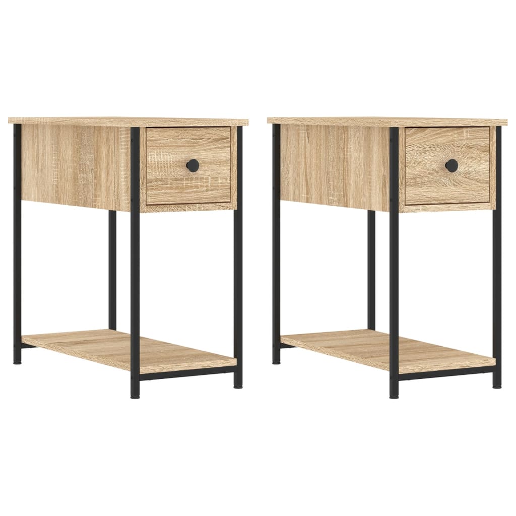 vidaXL Bedside Cabinets 2 pcs Sonoma Oak 30x60x60 cm Engineered Wood