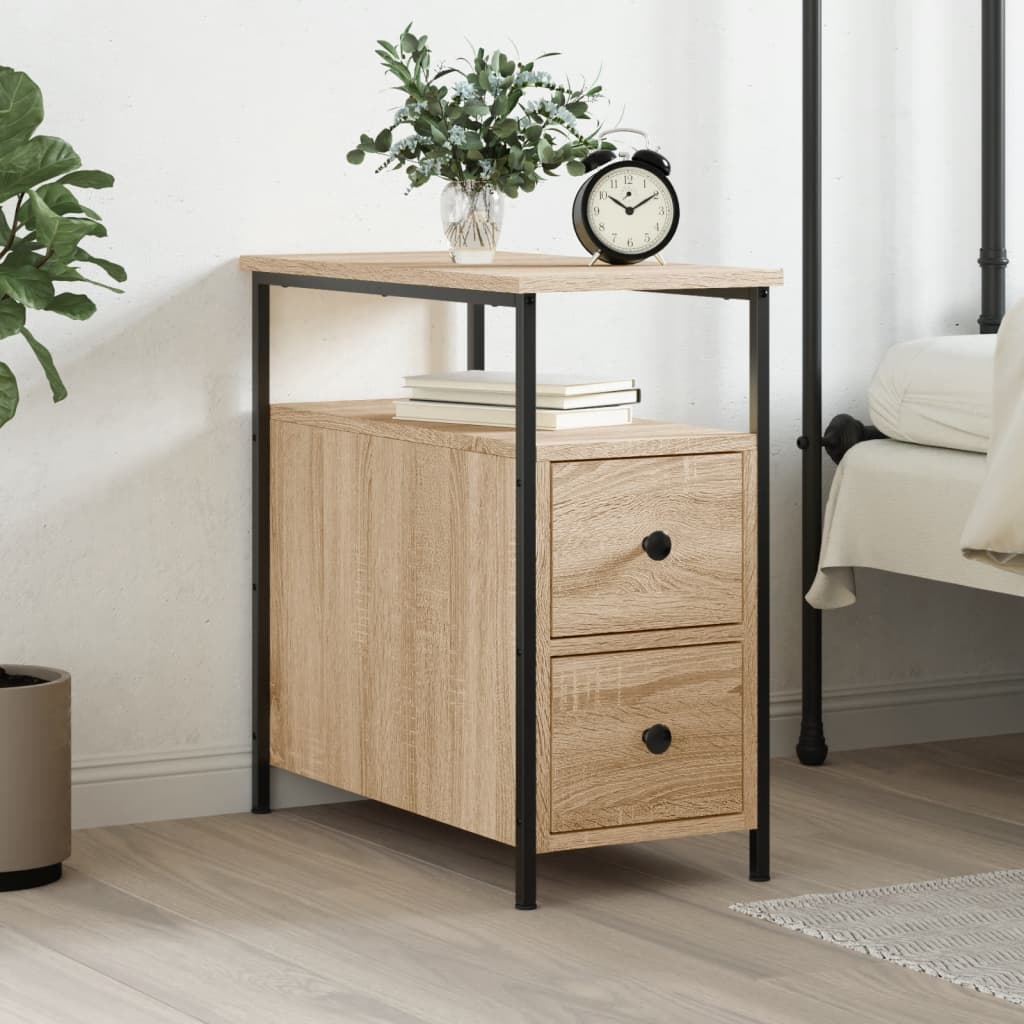 Bedside Cabinet 30x60x60 cm Engineered Wood Sonoma oak 1