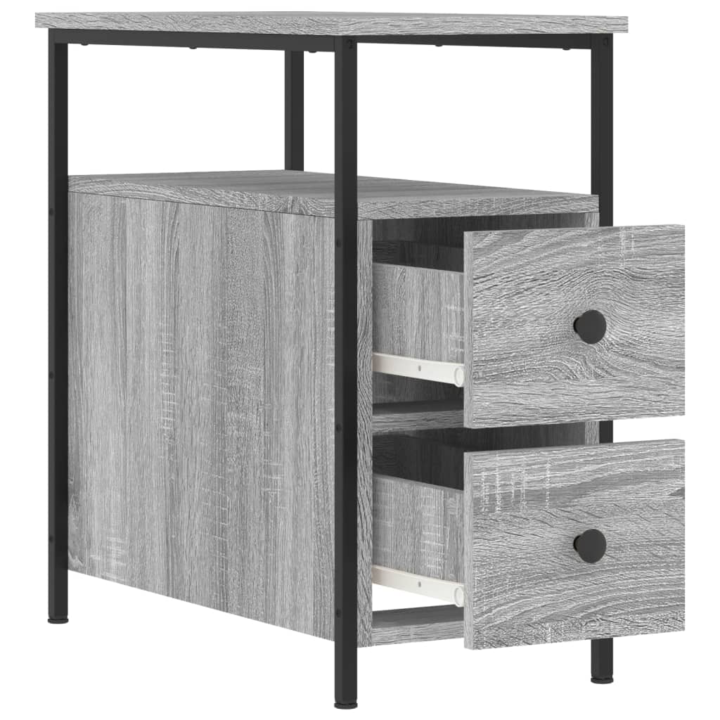 Bedside Cabinet 30x60x60 cm Engineered Wood Grey sonoma 1