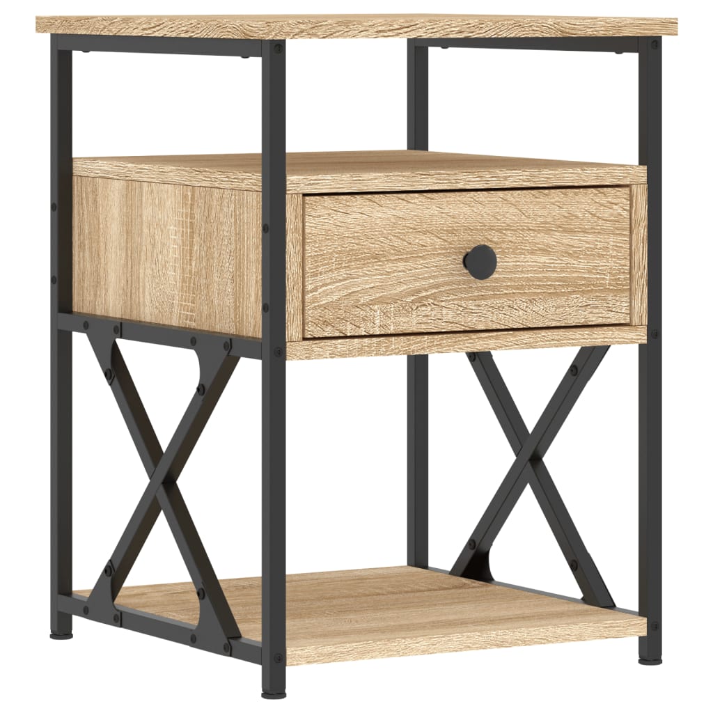 vidaXL Bedside Cabinet Sonoma Oak 40x42x55 cm Engineered Wood