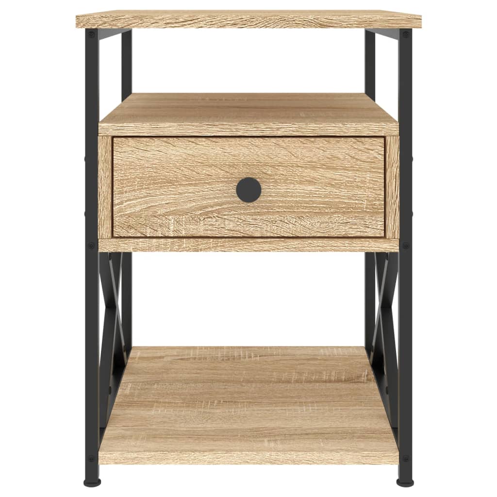 vidaXL Bedside Cabinet Sonoma Oak 40x42x55 cm Engineered Wood