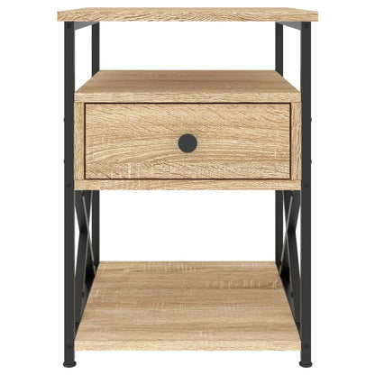 vidaXL Bedside Cabinet Sonoma Oak 40x42x55 cm Engineered Wood