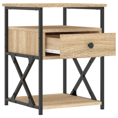 vidaXL Bedside Cabinet Sonoma Oak 40x42x55 cm Engineered Wood