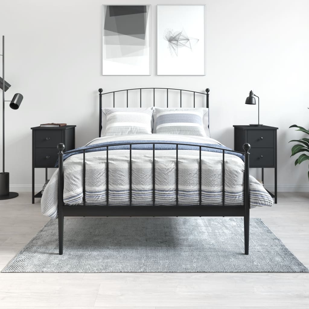 Bedside Cabinet 32x42x70 cm Engineered Wood Black 2