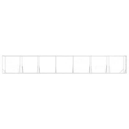vidaXL Outdoor Dog Kennel Silver 2x14x2 m Galvanised Steel 5