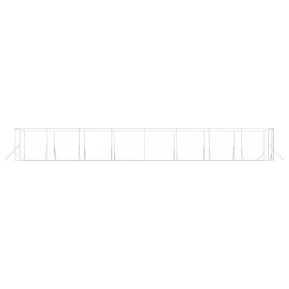 vidaXL Outdoor Dog Kennel Silver 4x16x2 m Galvanised Steel 6