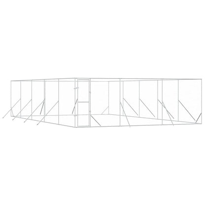vidaXL Outdoor Dog Kennel Silver 6x10x2 m Galvanised Steel 2