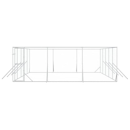 vidaXL Outdoor Dog Kennel Silver 6x10x2 m Galvanised Steel 5