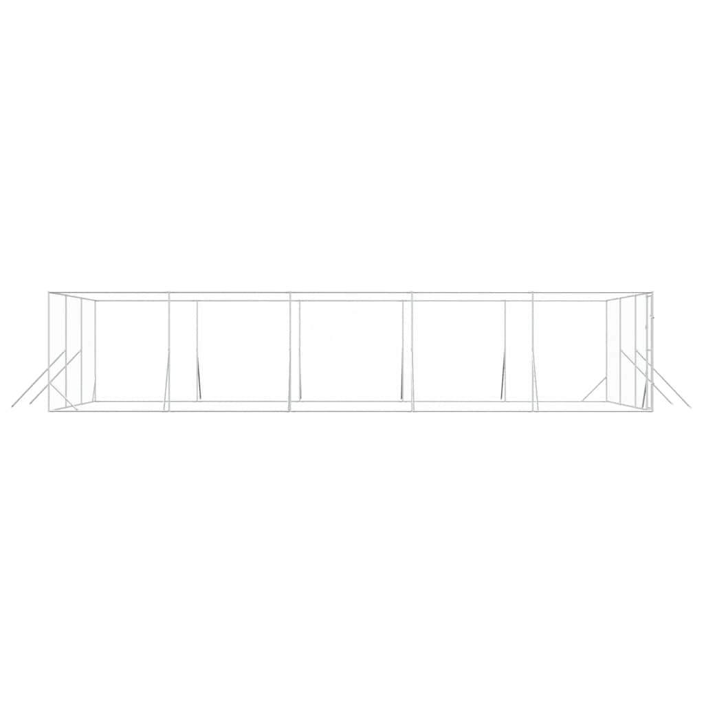 vidaXL Outdoor Dog Kennel Silver 6x10x2 m Galvanised Steel 6