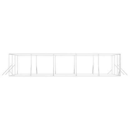 vidaXL Outdoor Dog Kennel Silver 6x10x2 m Galvanised Steel 6