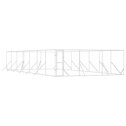 vidaXL Outdoor Dog Kennel Silver 6x14x2 m Galvanised Steel 2