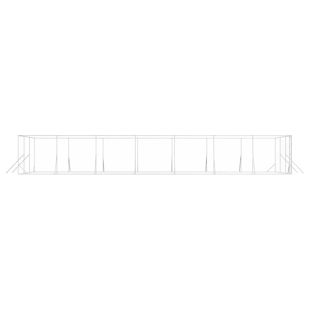 vidaXL Outdoor Dog Kennel Silver 6x14x2 m Galvanised Steel 6
