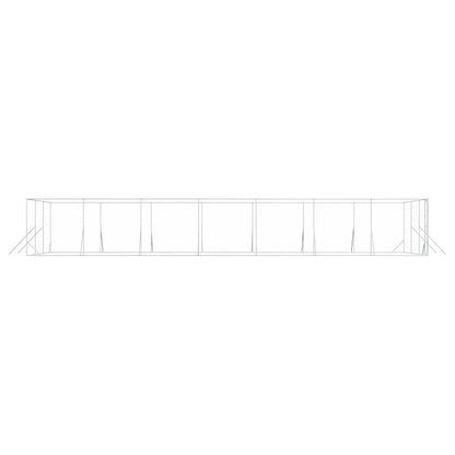 vidaXL Outdoor Dog Kennel Silver 6x14x2 m Galvanised Steel 6