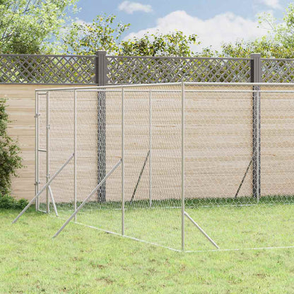 vidaXL Outdoor Dog Kennel Silver 6x14x2 m Galvanised Steel 1