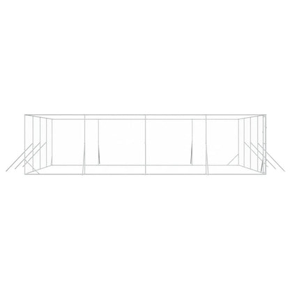vidaXL Outdoor Dog Kennel Silver 8x8x2 m Galvanised Steel 6
