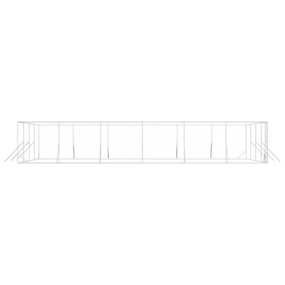 vidaXL Outdoor Dog Kennel Silver 8x12x2 m Galvanised Steel 6