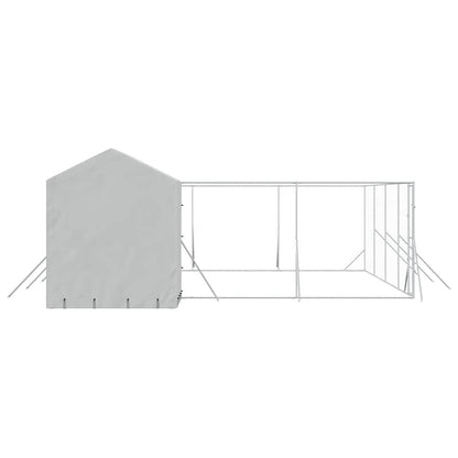 vidaXL Outdoor Dog Kennel with Roof Silver 10x6x2,5 m Galvanised Steel 5