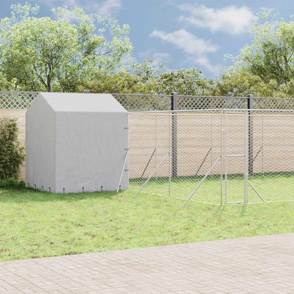 vidaXL Outdoor Dog Kennel with Roof Silver 10x6x2,5 m Galvanised Steel 1