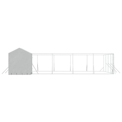 vidaXL Outdoor Dog Kennel with Roof Silver 10x10x2.5m Galvanised Steel 5