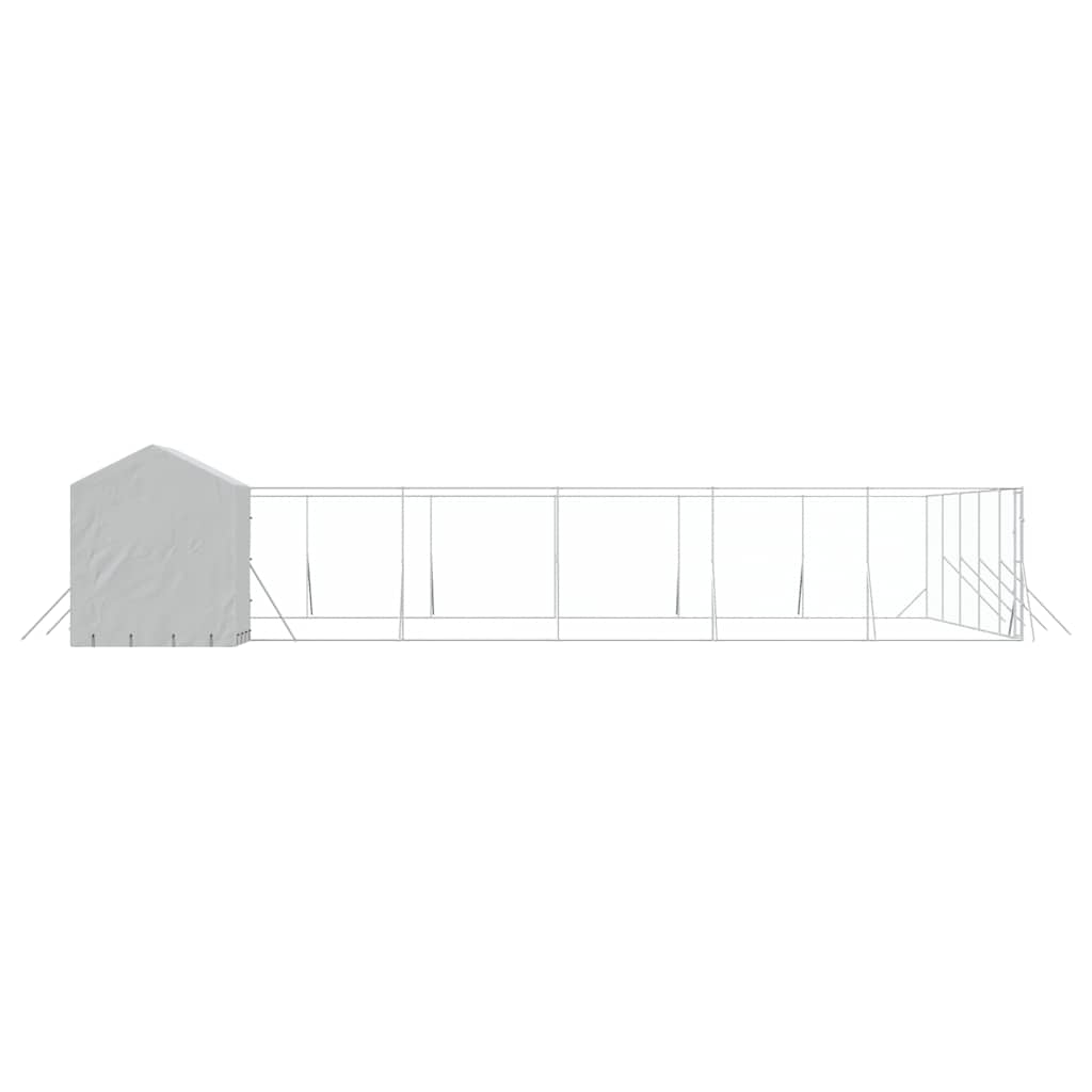 vidaXL Outdoor Dog Kennel with Roof Silver 12x12x2.5m Galvanised Steel 5