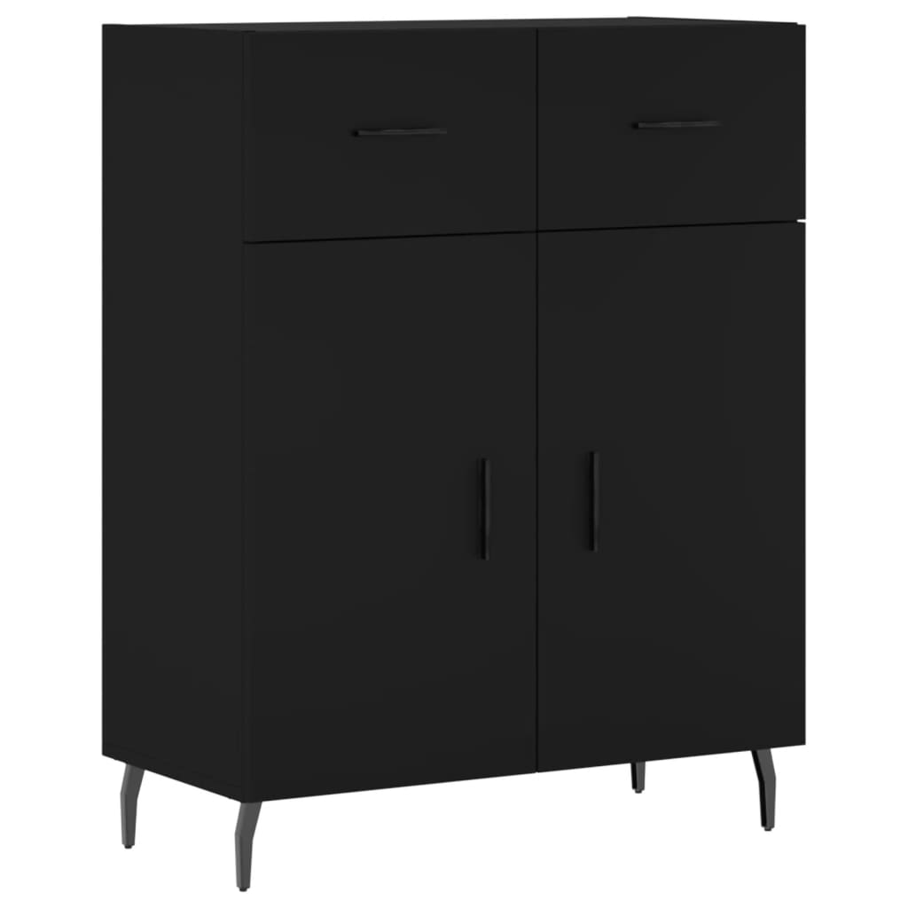 vidaXL Sideboard Black 69.5x34x90 cm Engineered Wood