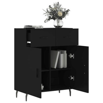 vidaXL Sideboard Black 69.5x34x90 cm Engineered Wood