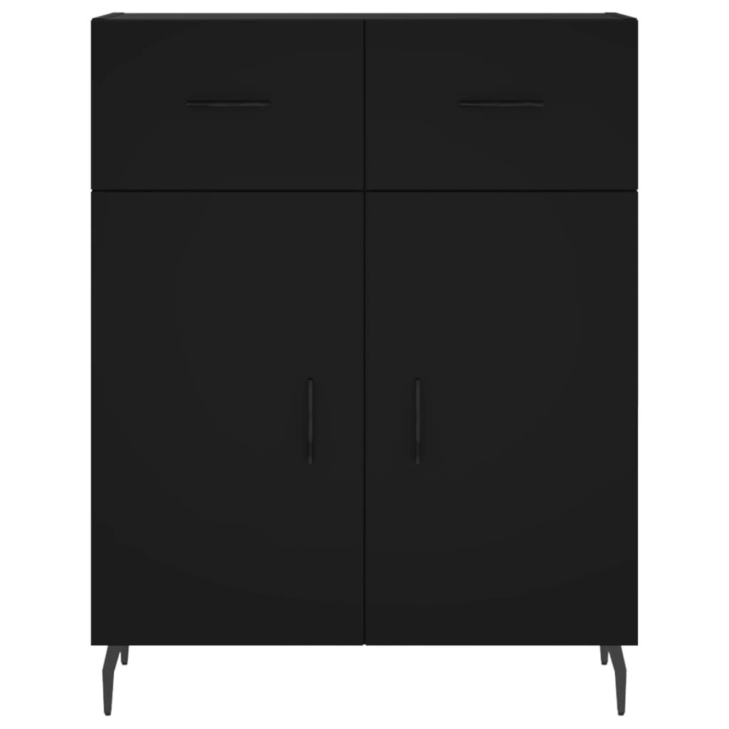 vidaXL Sideboard Black 69.5x34x90 cm Engineered Wood