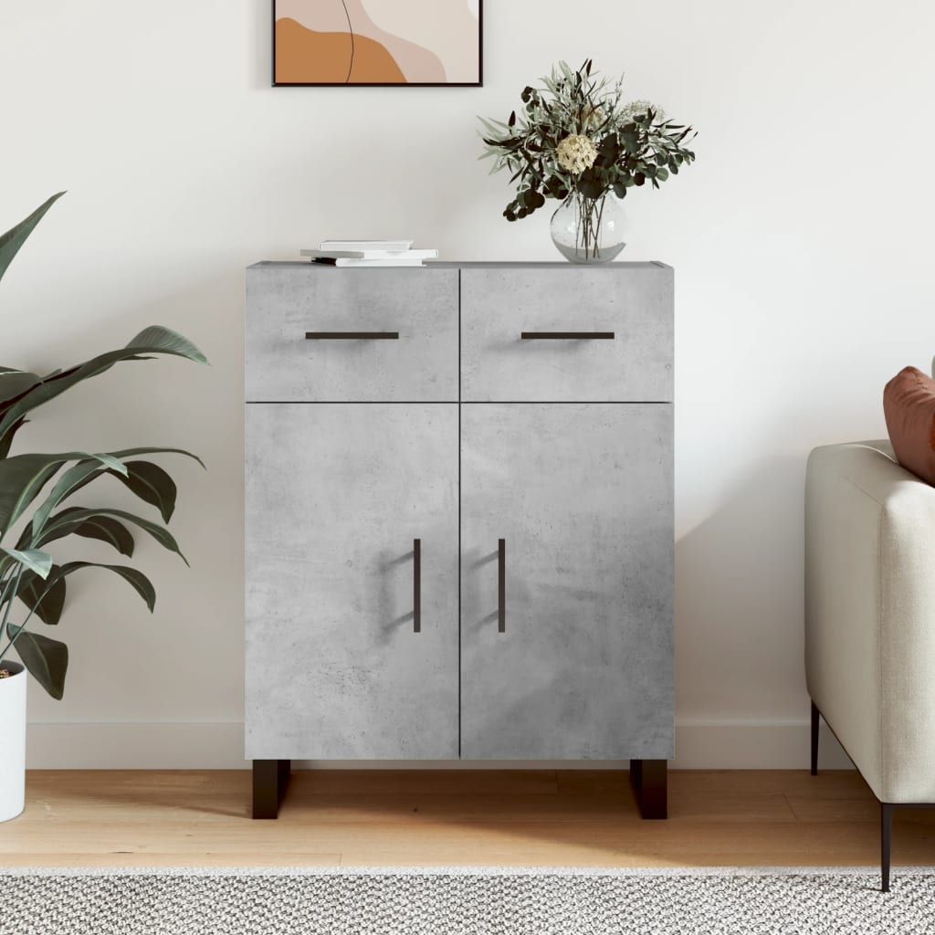 Sideboard 69,5x34x90 cm Engineered Wood Concrete grey