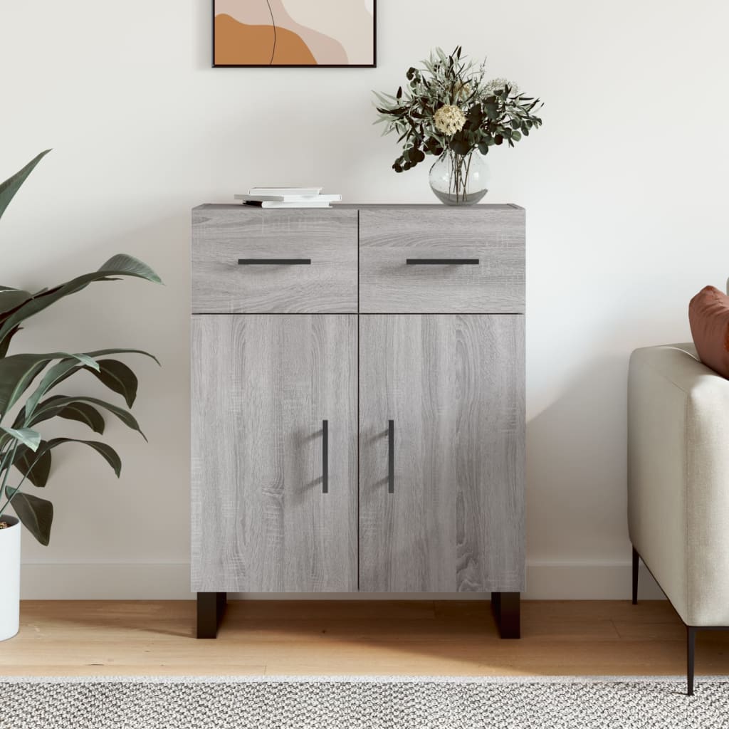 Sideboard 69,5x34x90 cm Engineered Wood Grey sonoma