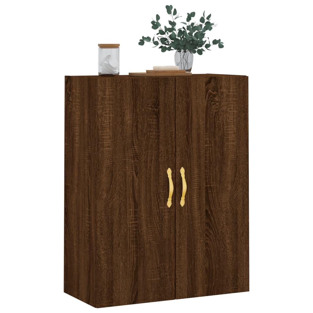 vidaXL Wall Mounted Cabinet Brown Oak 69.5x34x90 cm