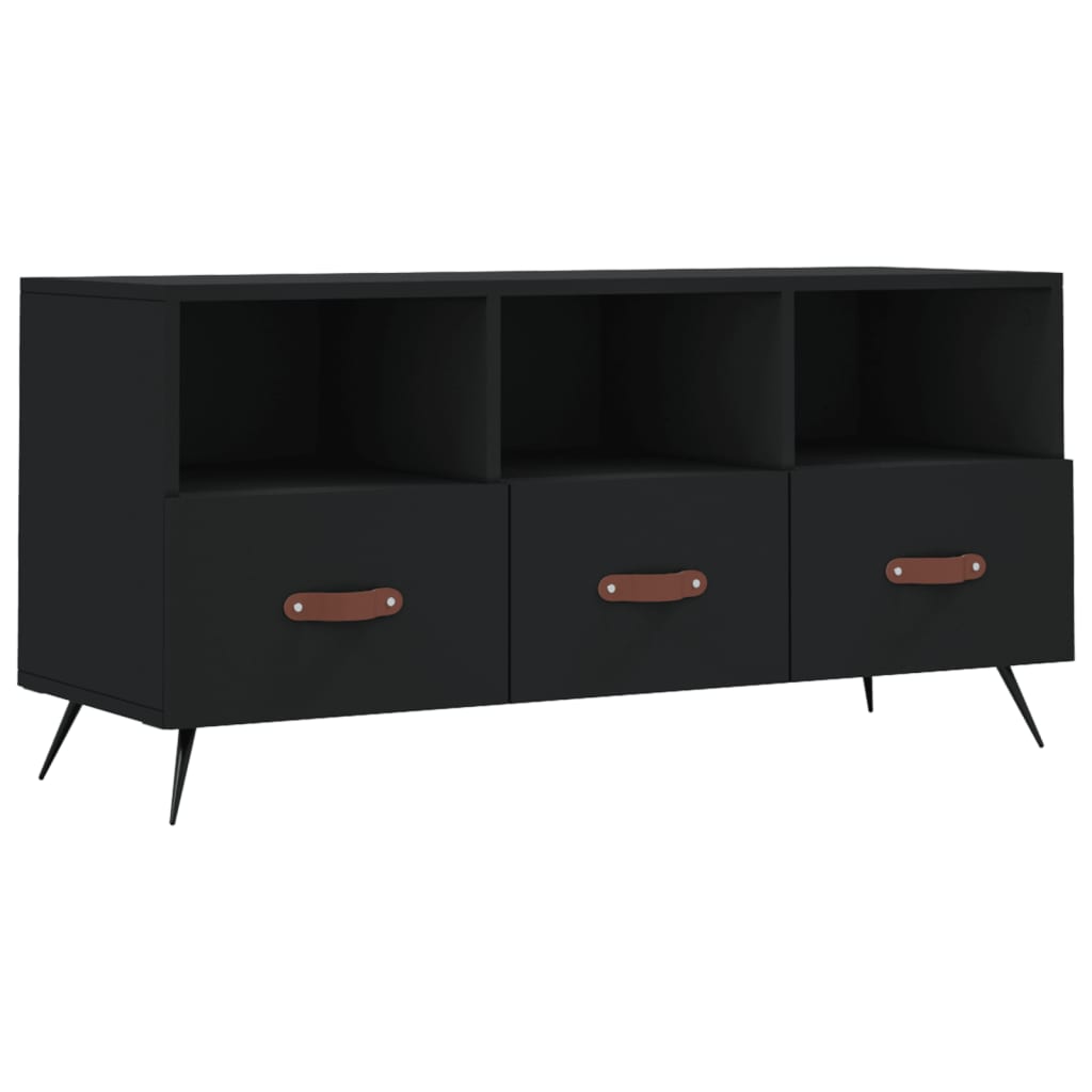 TV Cabinet 102x36x50 cm Engineered Wood Black